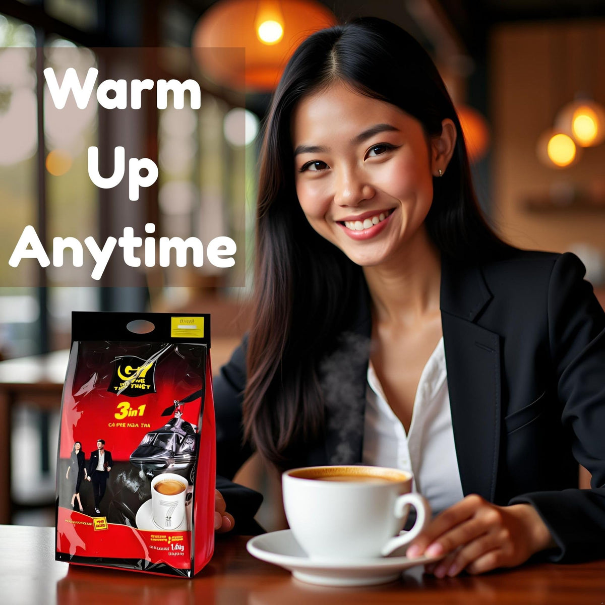 Vietnam origin label on OMURA G7 3 in 1 coffee shows authenticity