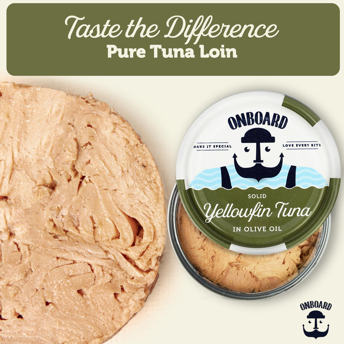 ONBOARD yellowfin tuna in olive oil served in bowl for quick salads.