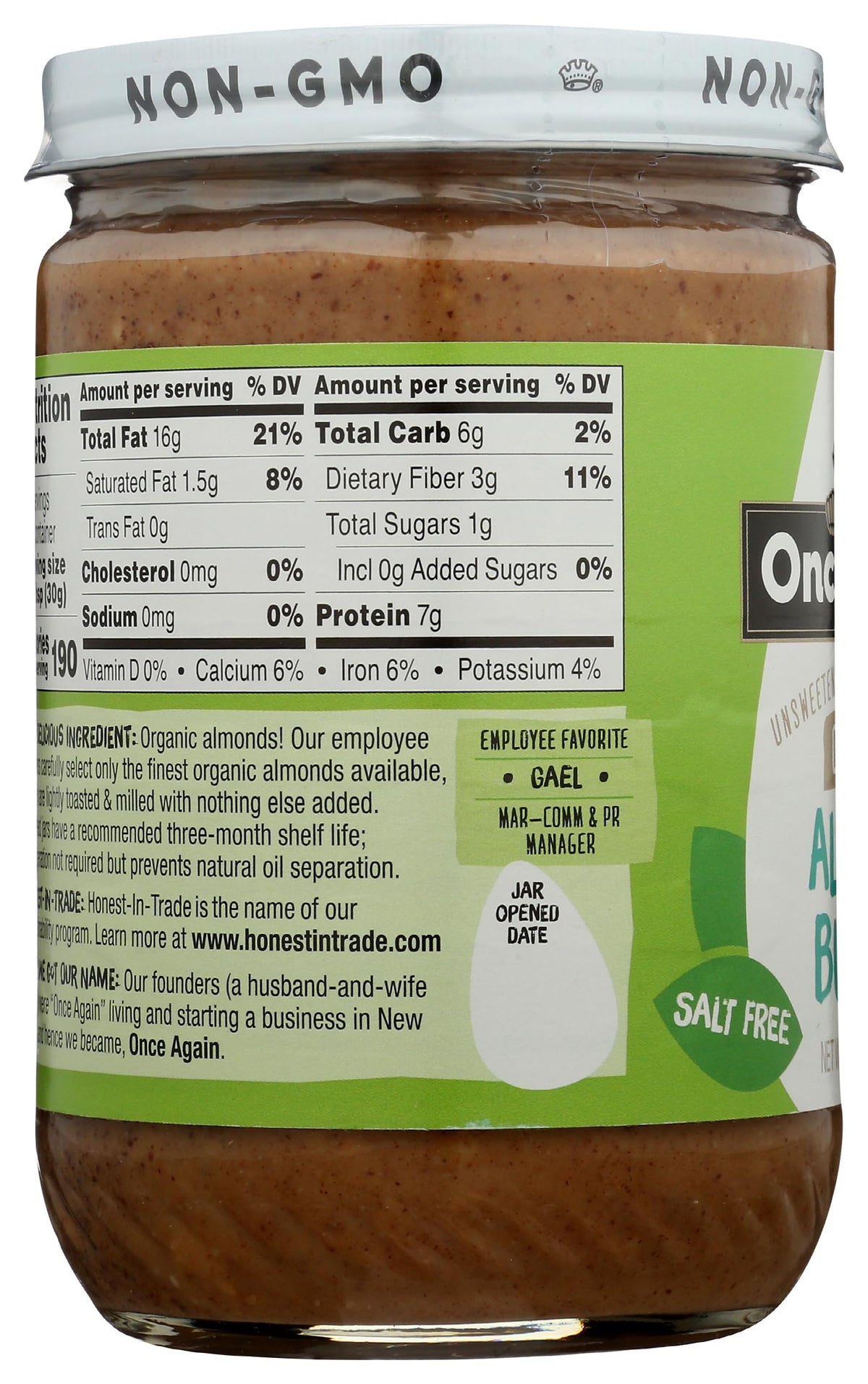 Certification badges on jar: USDA Organic, Gluten Free, Vegan