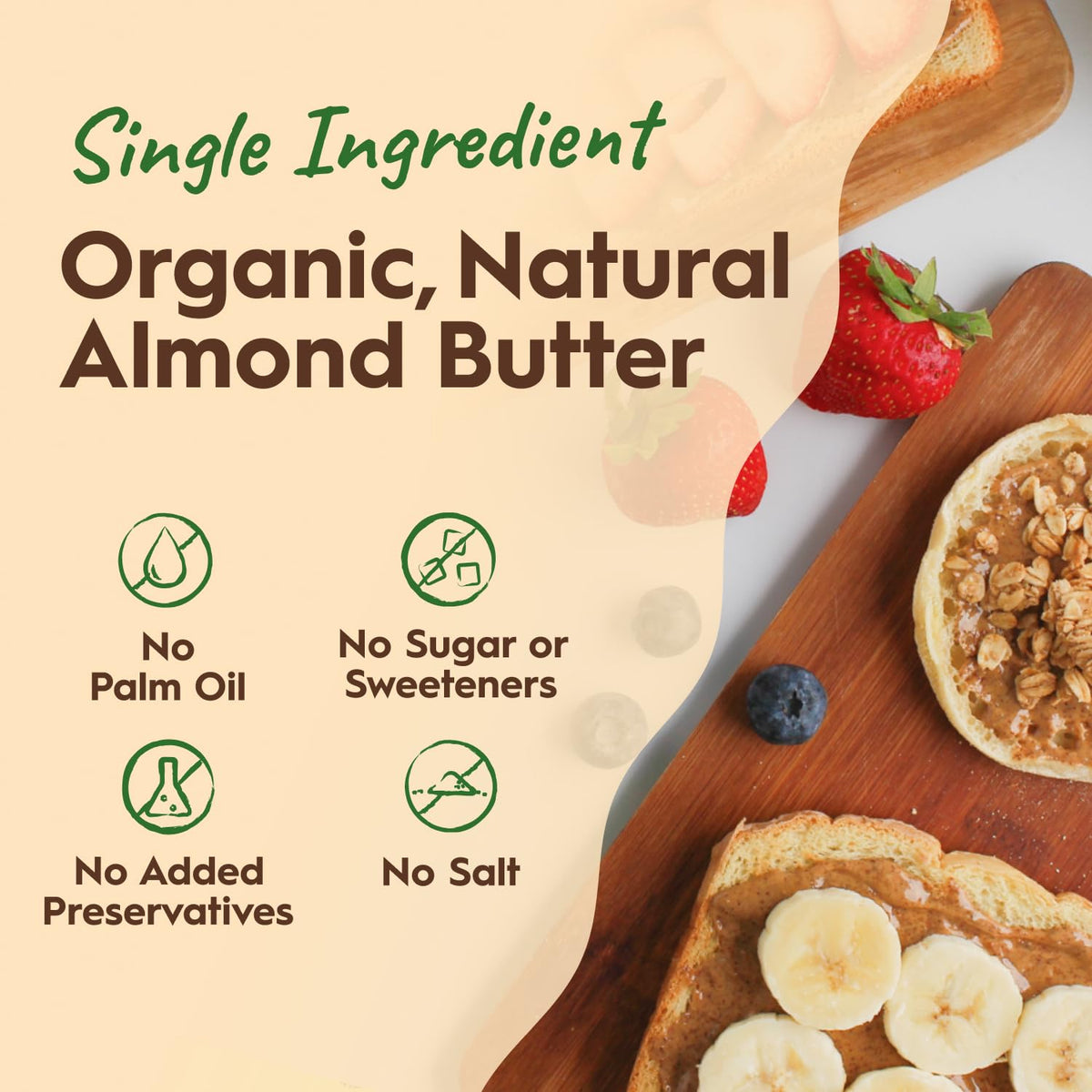 Once Again Almond Butter no sugar option supports clean snacking.
