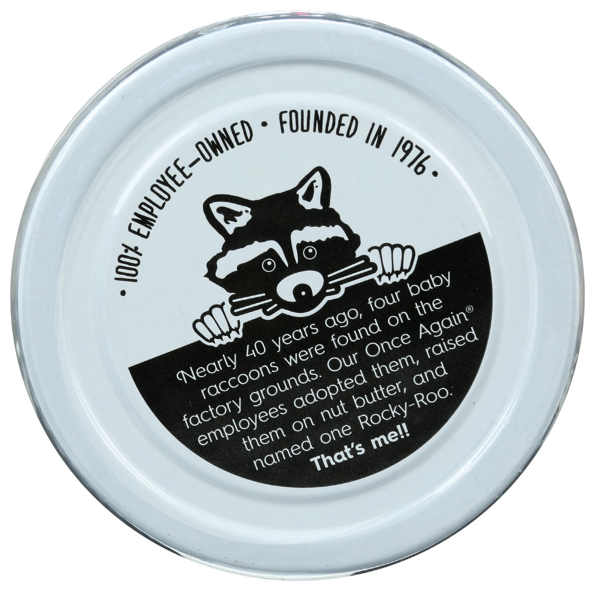 Once Again glass jar label showcases certifications and clean branding