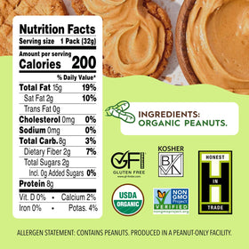 Once Again organic peanut butter packets travel-friendly packaging for snacks.