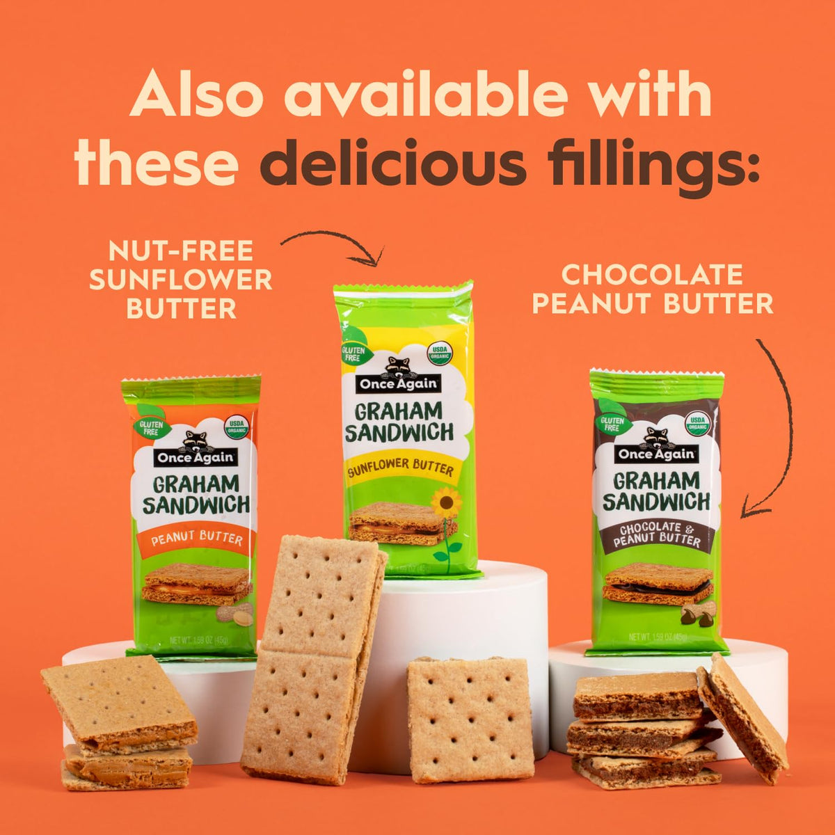 Gluten-free logo communicates allergy-friendly choice on packaging.
