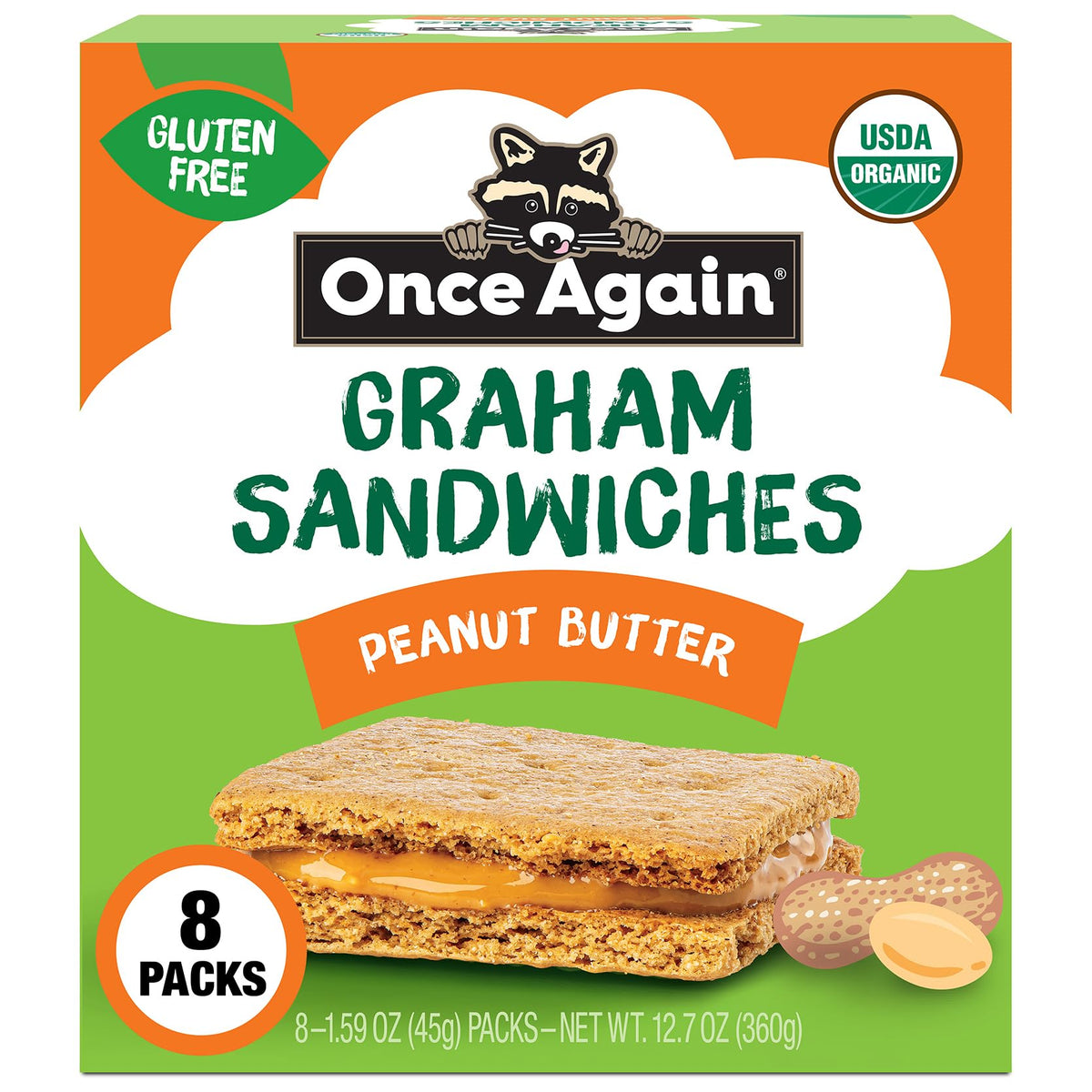 Once Again peanut butter crackers gluten-free on-the-go snack for lunch.