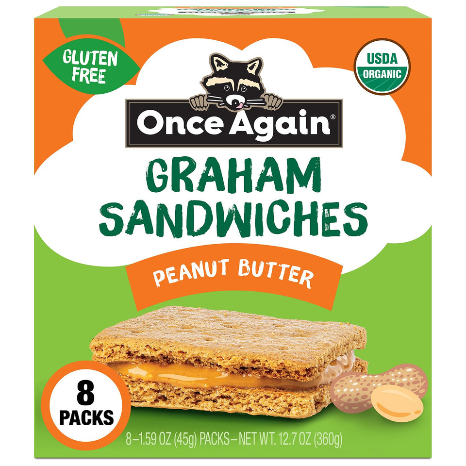 Once Again peanut butter crackers gluten-free on-the-go snack for lunch.