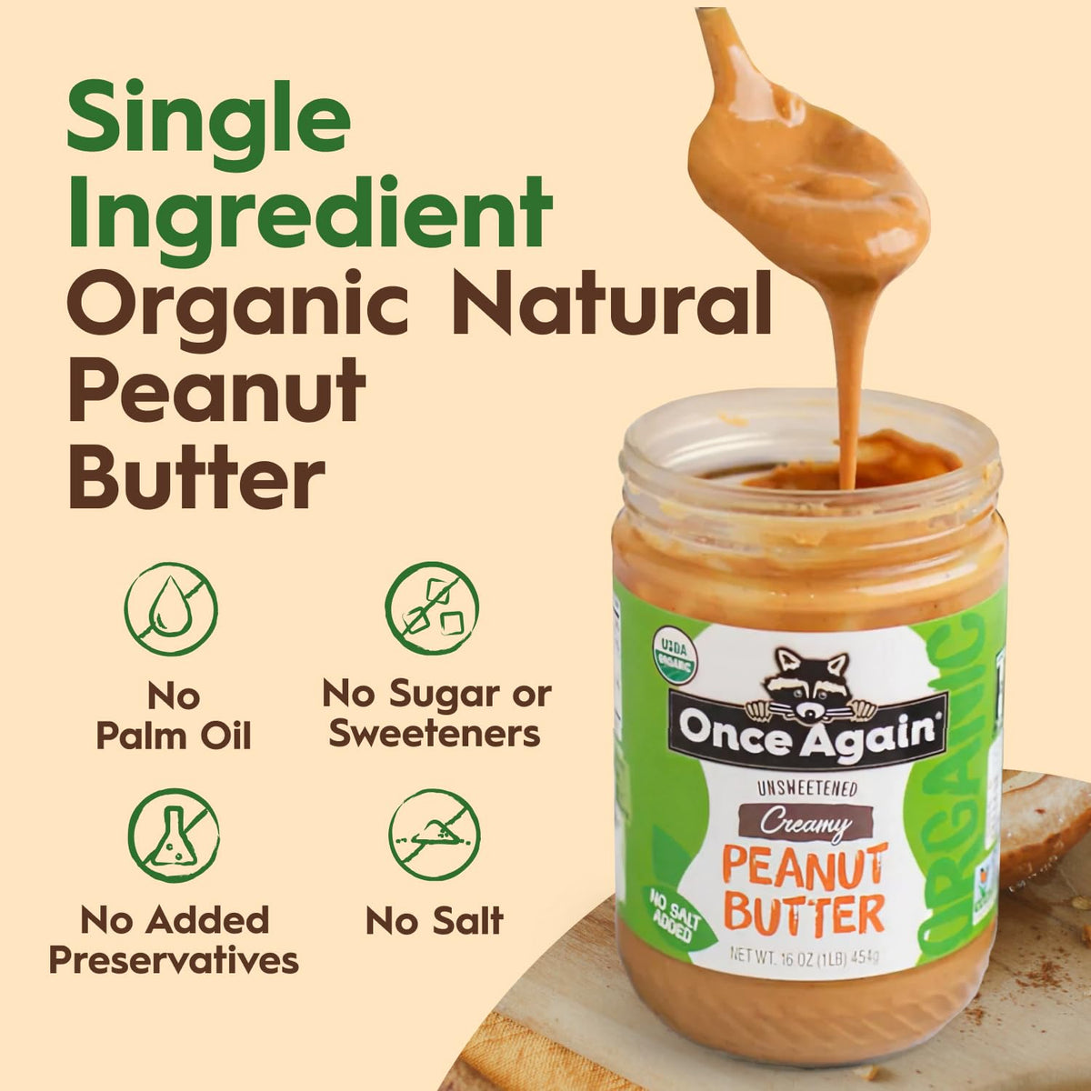 Once Again smooth creamy texture ideal for sandwiches and snacks.