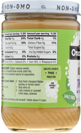 Once Again Tahini used in dressings and sauces to elevate flavors.