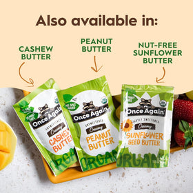 Once Again travel-friendly almond butter packets ideal for lunches and trips.