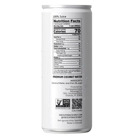 Once Upon a Coconut low calorie 70 kcal per can for lighter sipping.