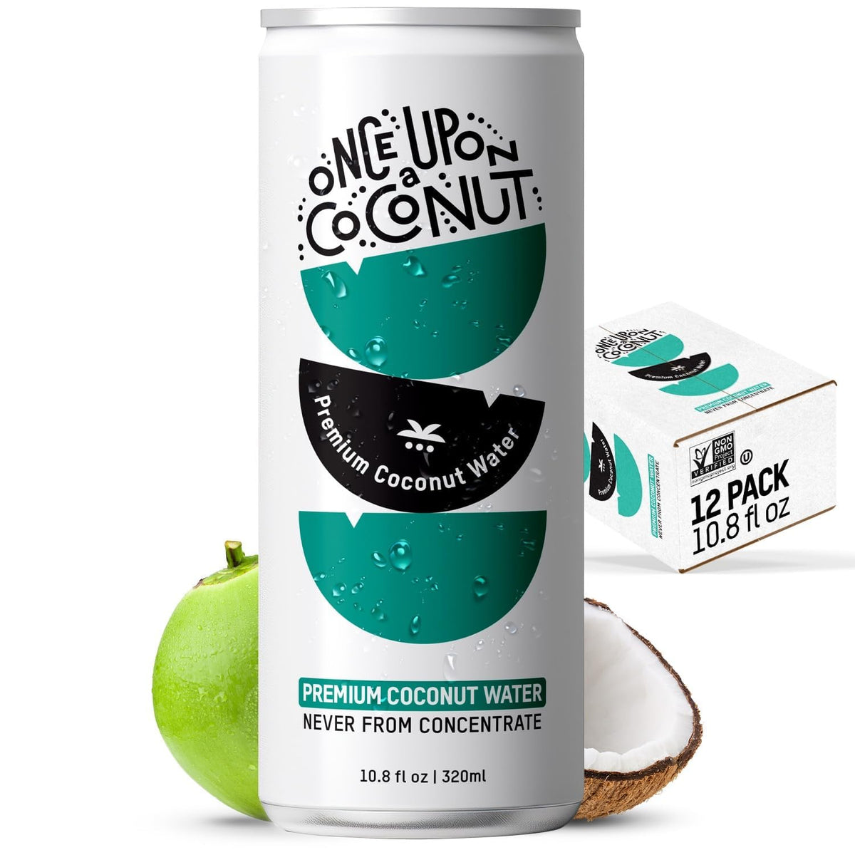 Once Upon a Coconut pack of 12 bottles for easy on-the-go hydration.
