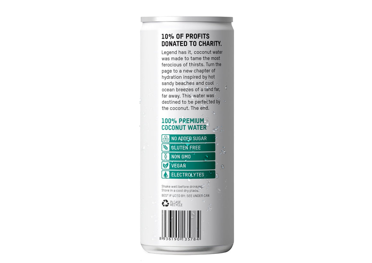 Once Upon a Coconut refreshing hydration on the go for active days.