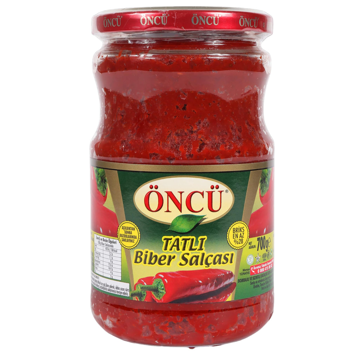 Oncu Turkish Mild Pepper Paste bottle with smooth texture for quick flavor boost.