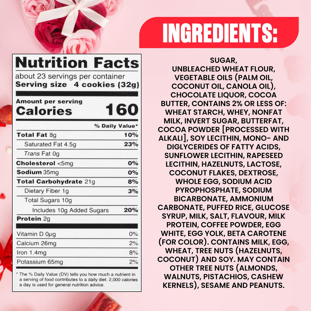 ONE CANDY WAY Lambertz tin label detail highlights premium branding.