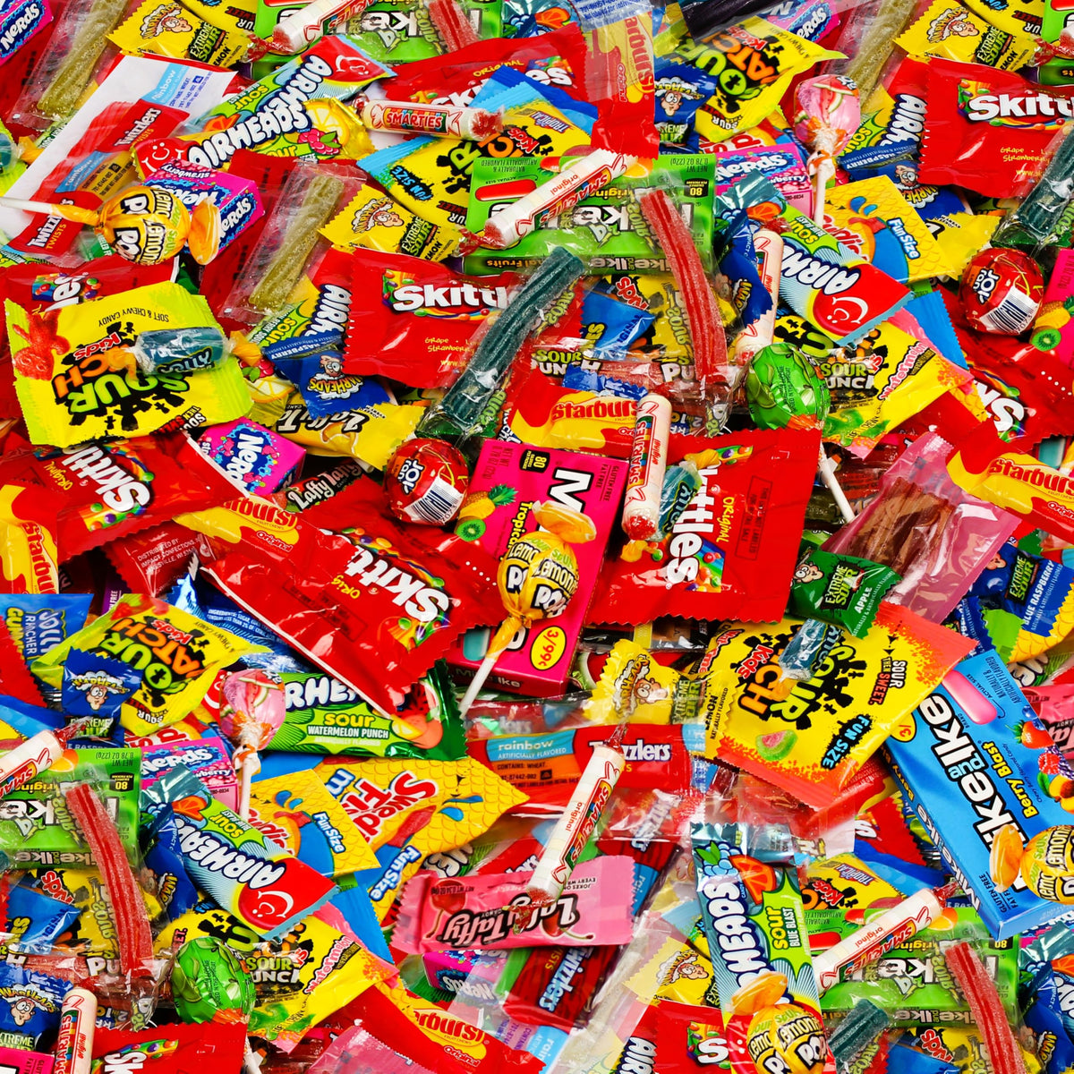 ONE CANDY WAY office bulk snacks in a tidy display.