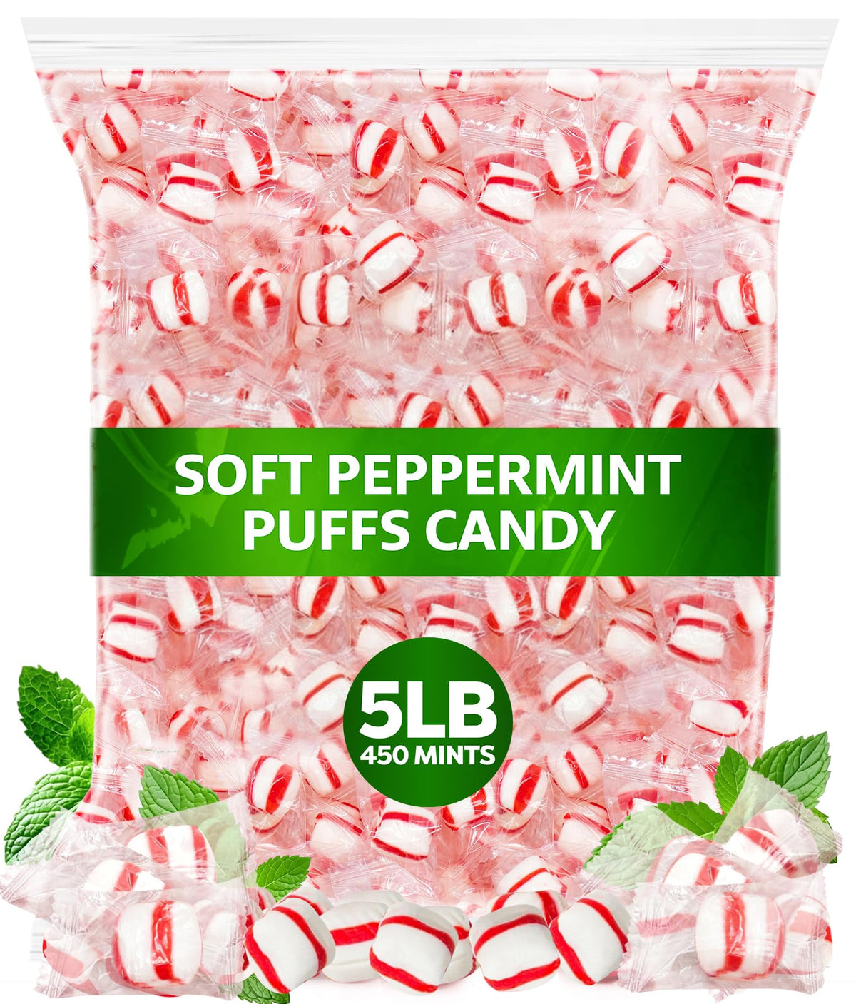 ONE CANDY WAY soft peppermint puffs in a bag for easy sharing
