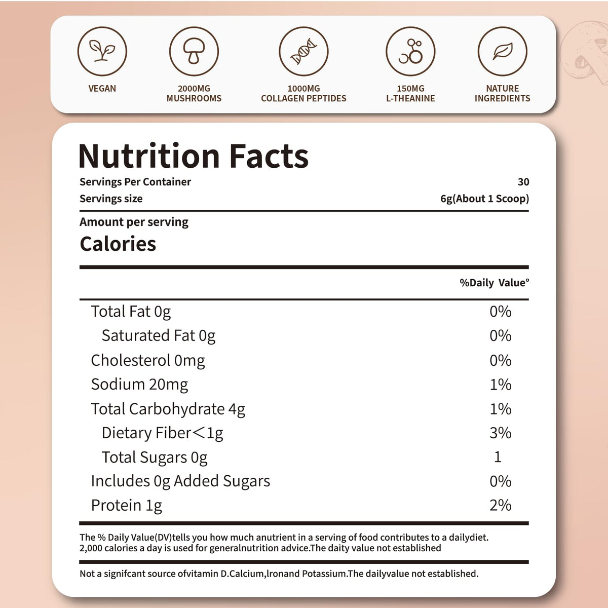 ONE CLASS SIMOR Mushroom Coffee ingredients bottle showing the nutrient-rich blend.