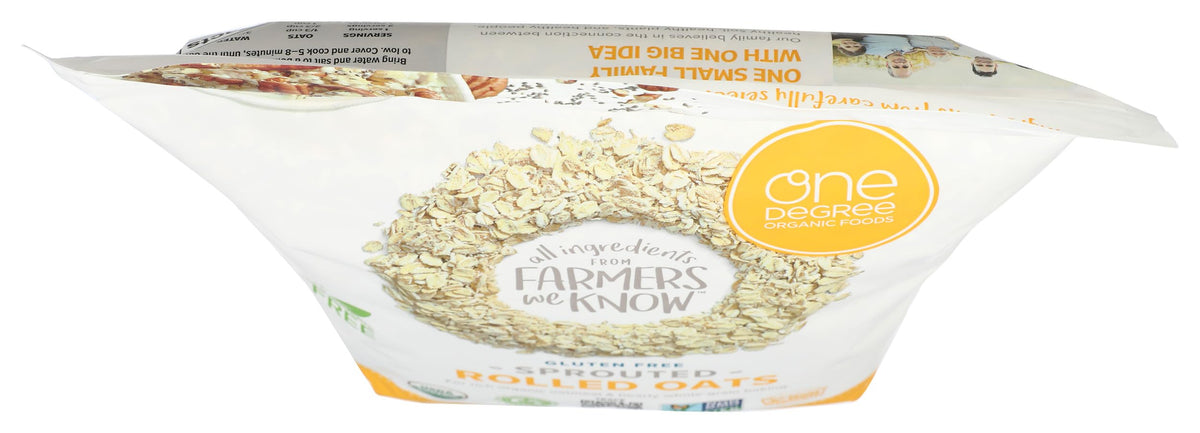 Bowl of creamy porridge made with One Degree Organic Foods oats