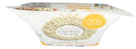 Bowl of creamy porridge made with One Degree Organic Foods oats