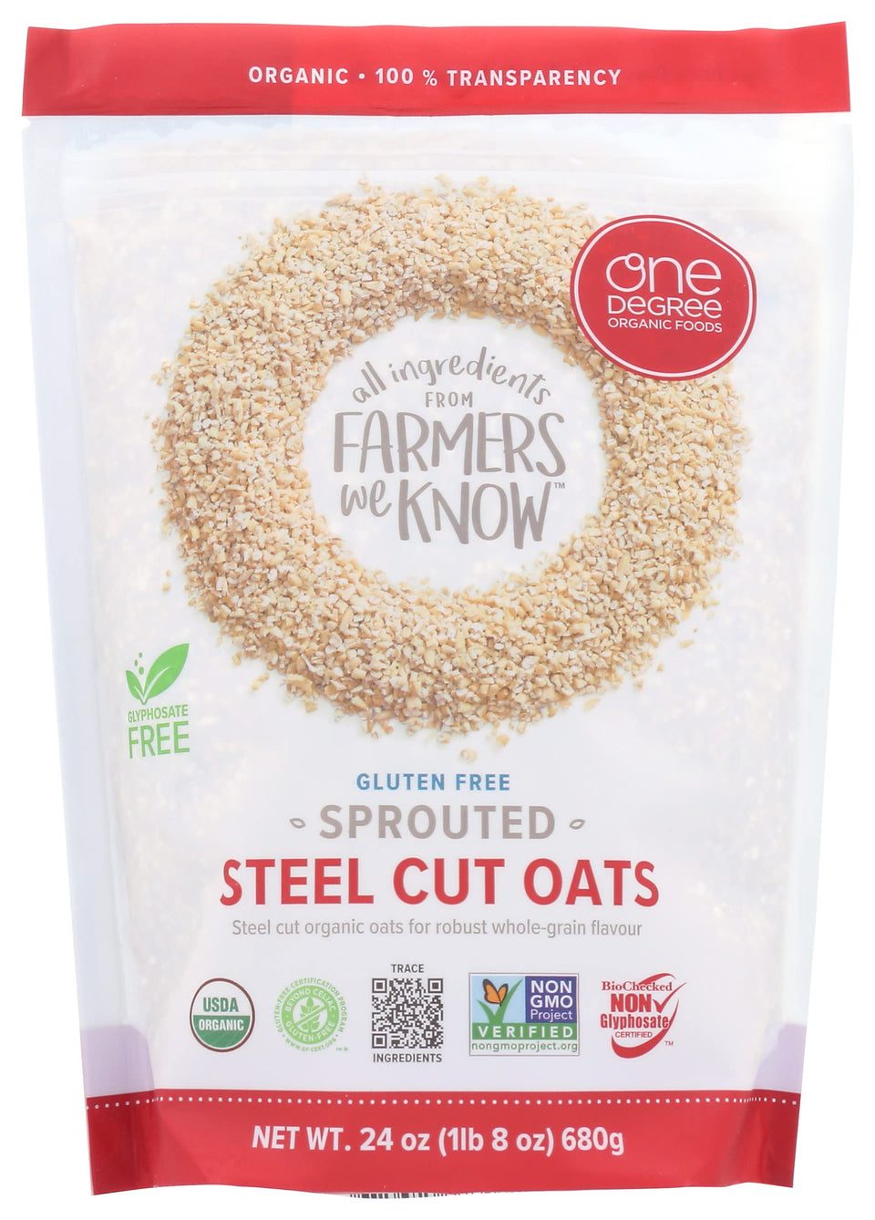 One Degree Organic Foods gluten-free sprouted steel cut oats bowl for a hearty breakfast