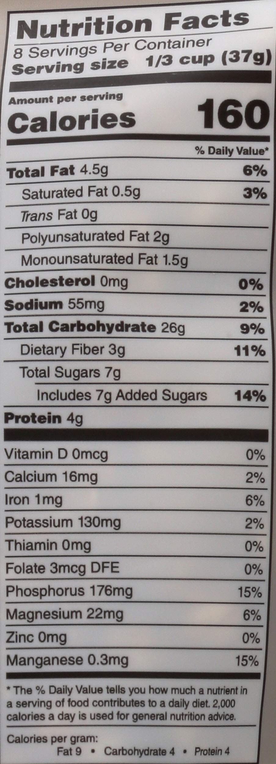 Close-up of oats and hemp seeds in One Degree granola oats honey hemp