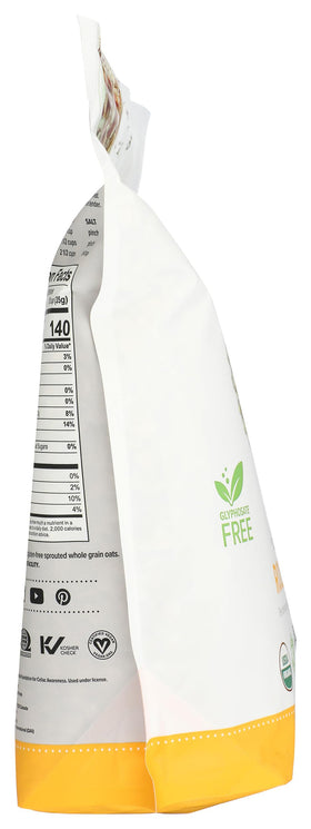 Organic certifications and gluten-free labels on One Degree Organic Foods oats