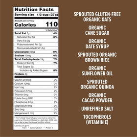 One Degree Organic Foods sprouted oats close-up with seeds and grains