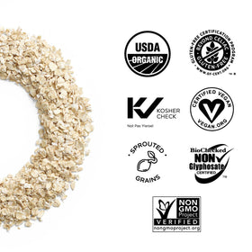 One Degree Organic Foods Sprouted Quick Oats bowl of steaming oats
