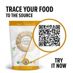 One Degree Organic Foods vegan sprouted oats product shot.