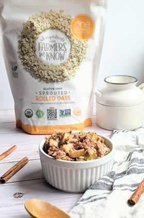 Imported from Canada, One Degree sprouted oats emphasize origin and freshness
