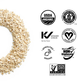 One Degree Sprouted Rolled Oats QR code for farm-to-table traceability.