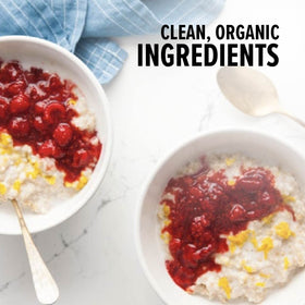 One Degree Sprouted Steel Cut Oats packaging highlights farm-sourced, plant-based ingredients.