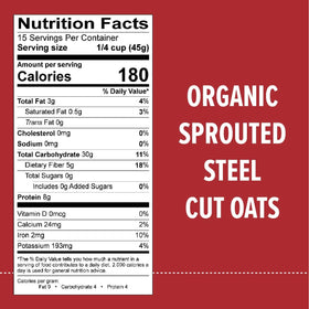 One Degree Sprouted Steel Cut Oats in a serving bowl.