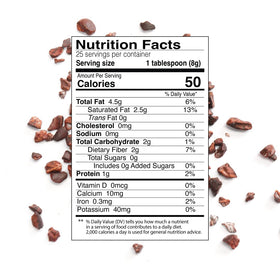 Label highlights organic sourcing and sustainability of WAAYB nibs.