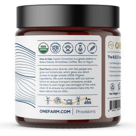 One Farm by WAAYB cinnamon in a baking dish—adds depth to desserts
