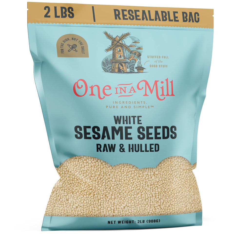 One in A Mill hulled sesame seeds 2 lb bag for tahini and dressings