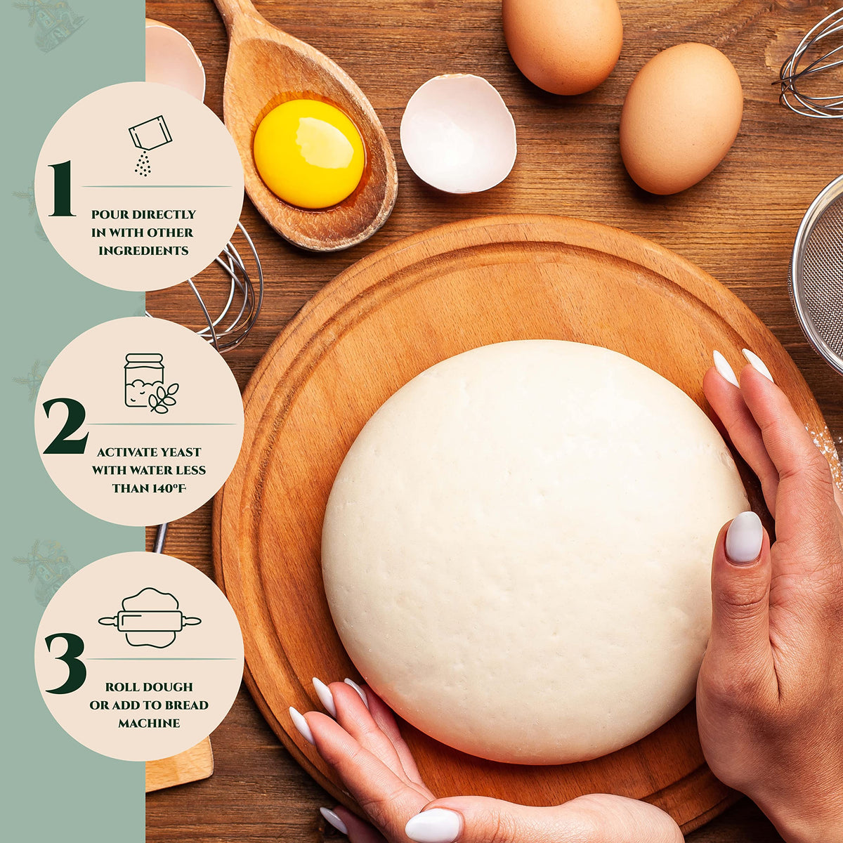 ONE IN A MILL bread baking shot highlights reliable leavening for fluffy loaves