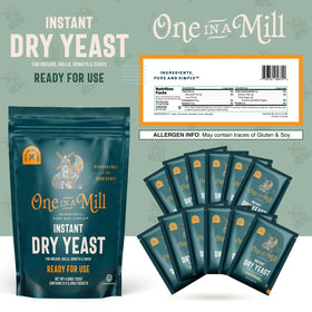 ONE IN A MILL dough rising scene shows light, airy bread with quick activation