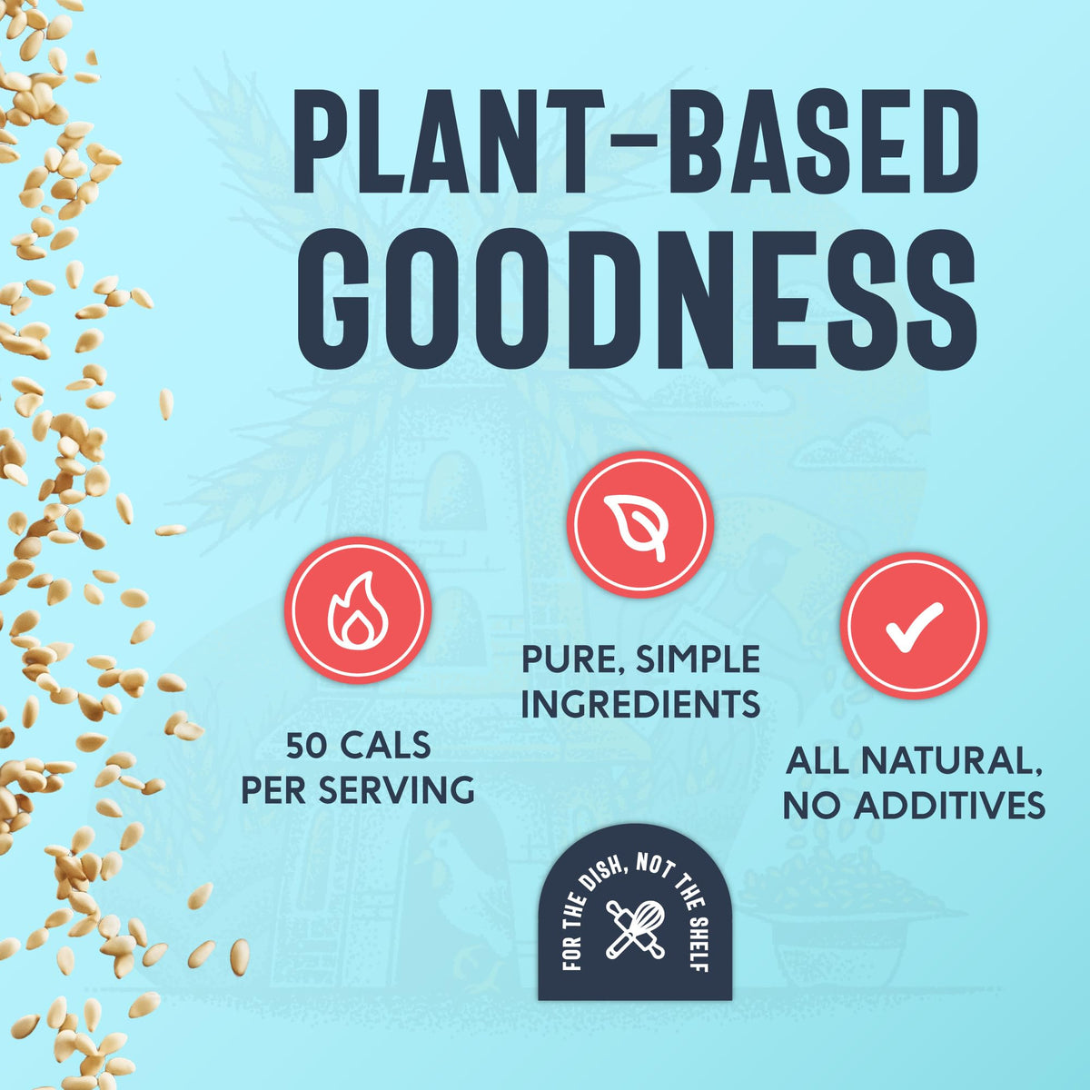 One in A Mill non-GMO sesame seeds for vegan recipes