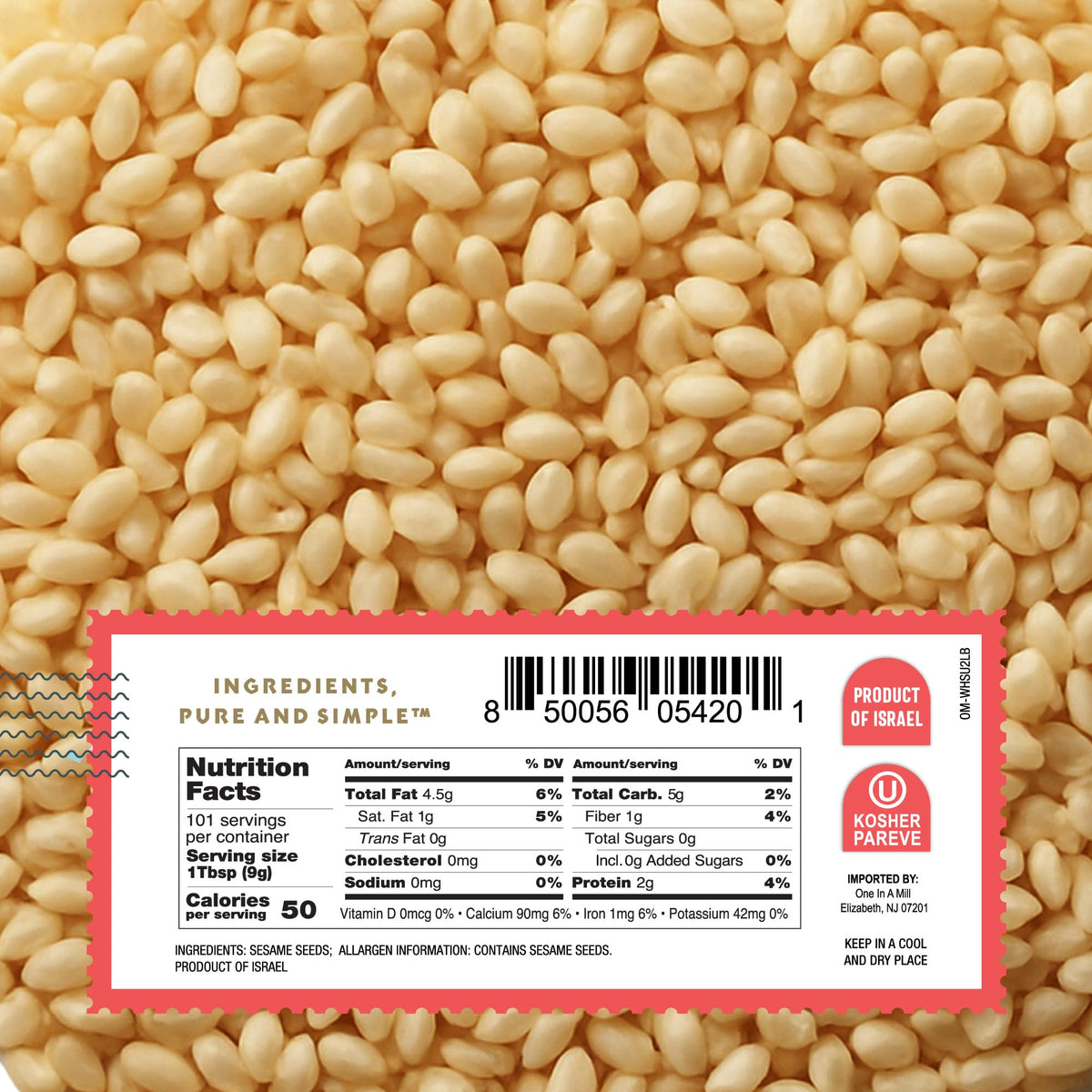 One in A Mill pantry-friendly sesame seeds stay fresh for daily use.