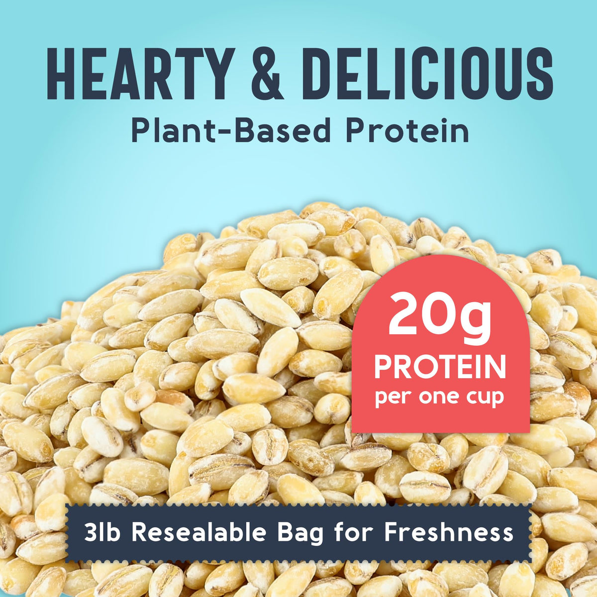 ONE IN A MILL Pearl Barley cooking-steam image, cooks faster with tender, chewy texture.