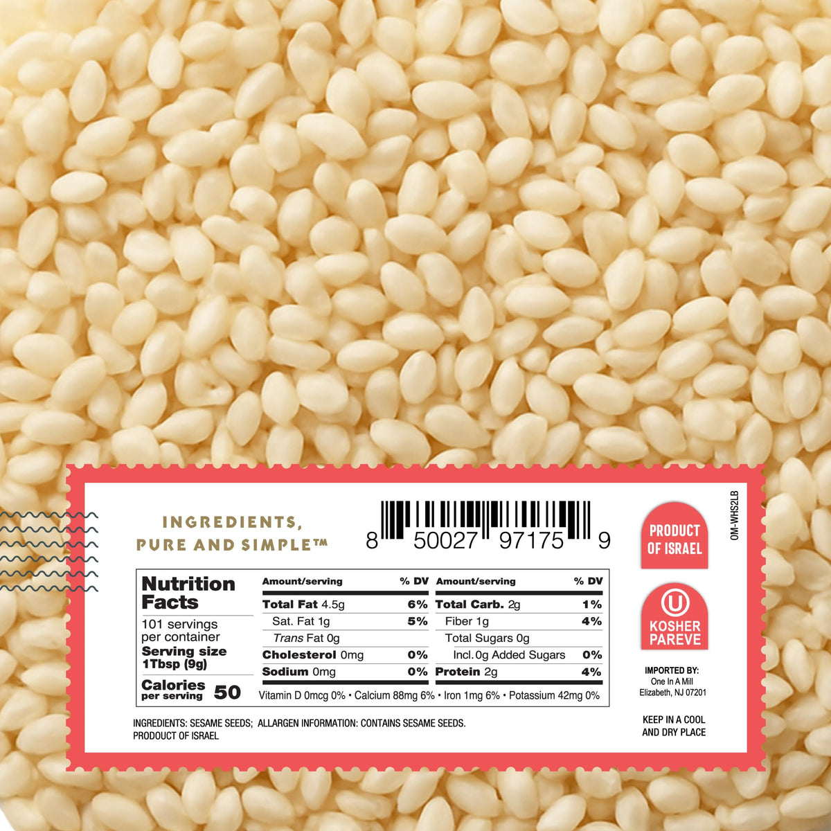 One in A Mill hulled sesame seeds pantry staple