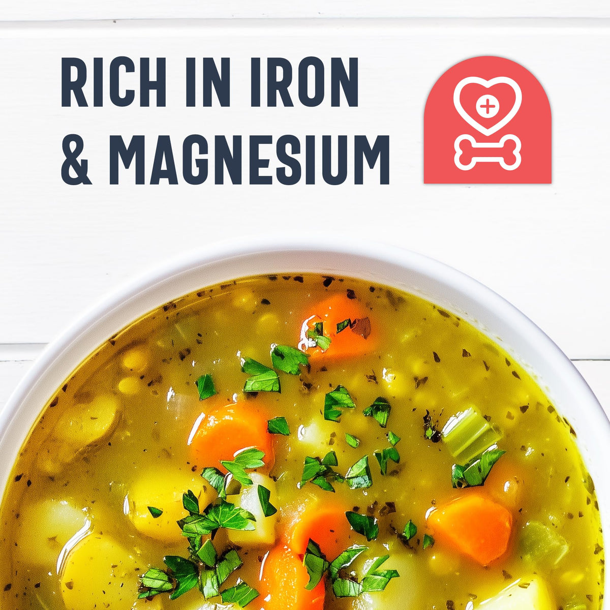One In A Mill yellow split peas on pantry shelf signaling vegan protein options.
