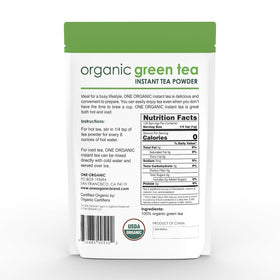 One Organic Instant Tea Green scoop for easy, portioned servings.