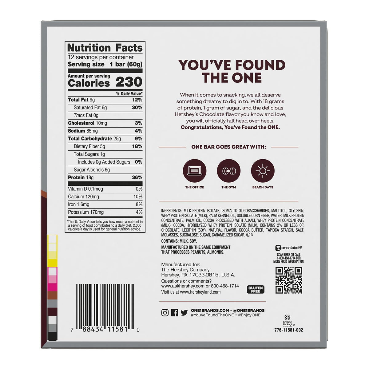 ONE Protein Bars Hershey's Double Chocolate cold-pack shipping note prevents melting