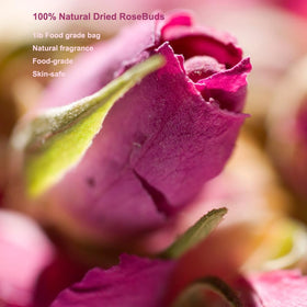 OneDove dried rose petals for tea infusion, vibrant aroma when steeped.