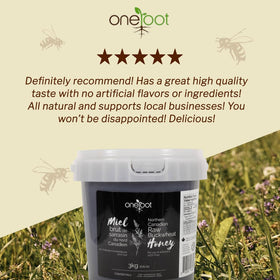OneRoot ethical-sourcing bee logo on packaging