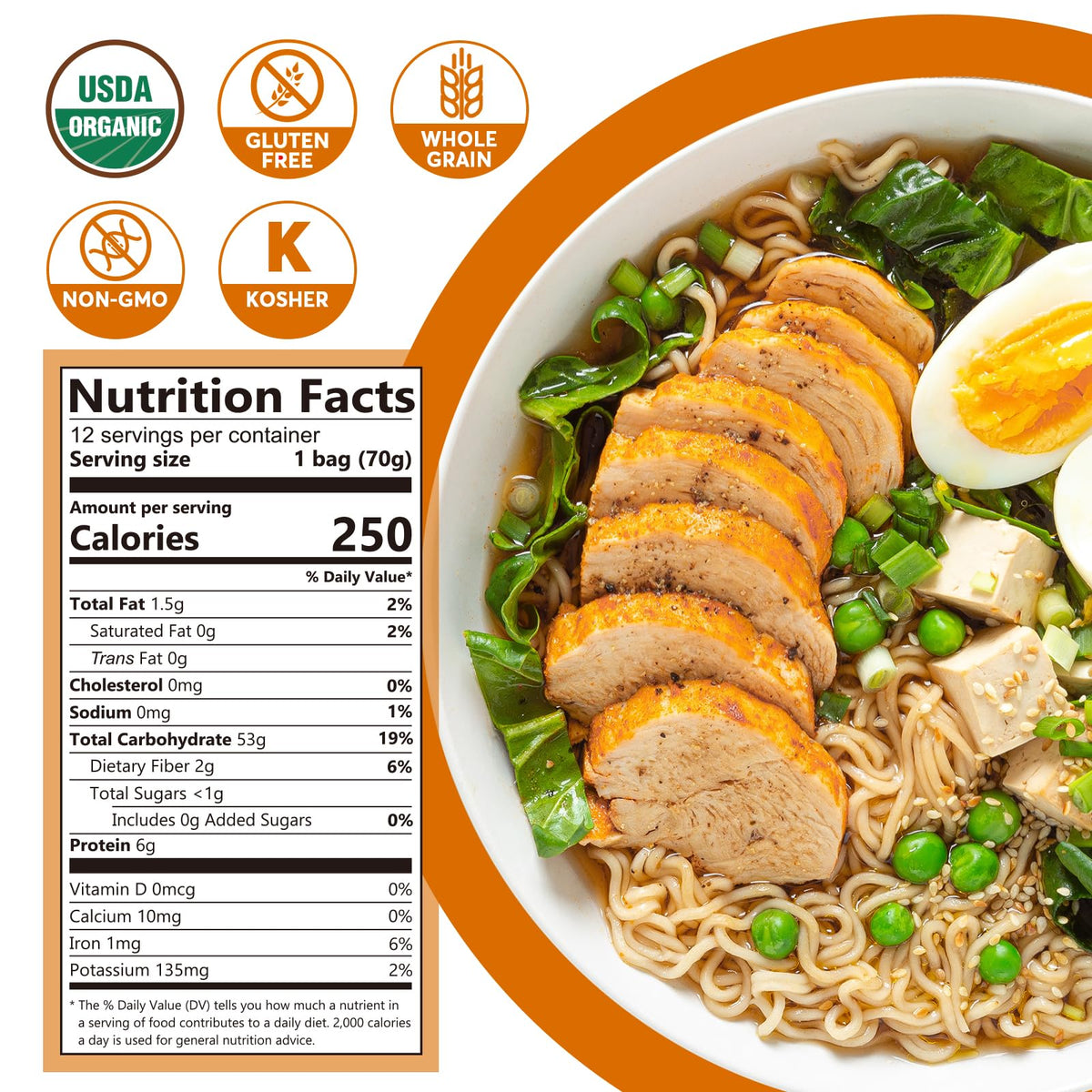 ONETANG gluten-free ramen prepared bowl showing a light, nutty aroma