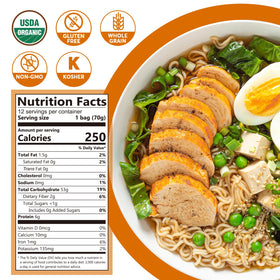 ONETANG gluten-free ramen prepared bowl showing a light, nutty aroma