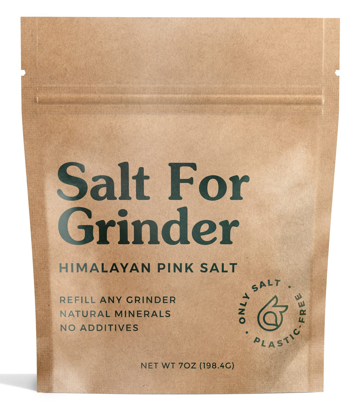 Only Himalayan Pink Salt grinder refill with coarse texture for smooth grinding