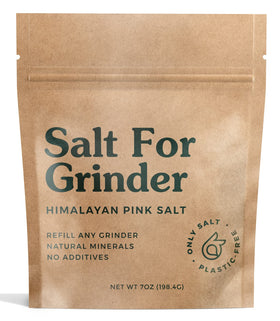 Only Himalayan Pink Salt grinder refill with coarse texture for smooth grinding